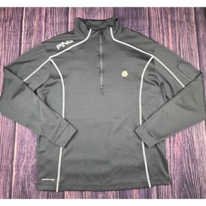 Ping Quarter Zip Pullover Size‎ M Grey Polyester Golf Athleisure SensorCool Top